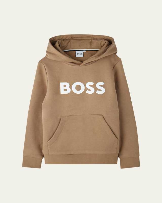 Boy's Logo-Print Hoodie, Size 6-12